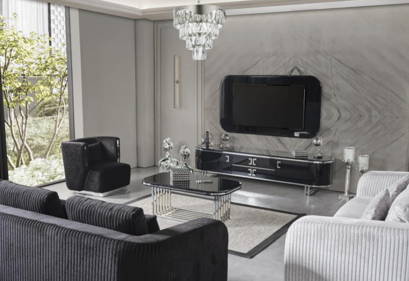 TESLA SİYAH TV ÜNİTE