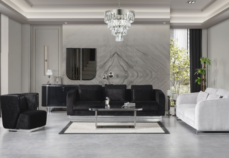 TESLA SİYAH KOLTUK TAKIMI